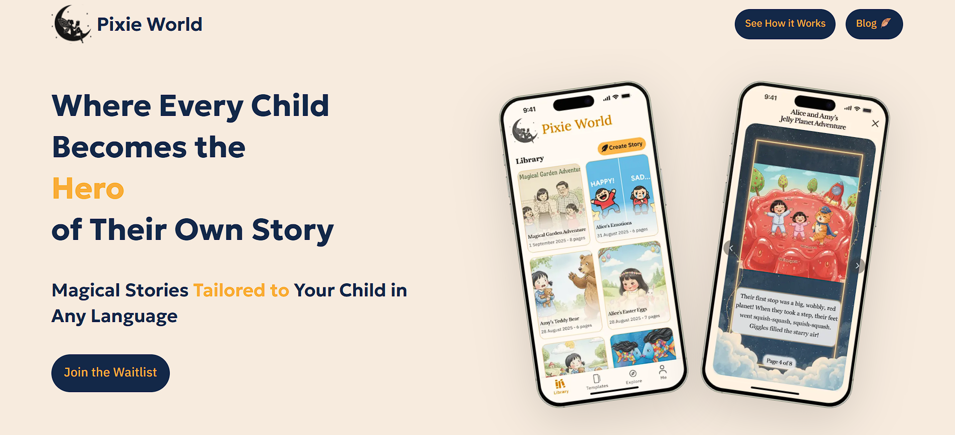 PixieWorld - AI Story Generation for Kids